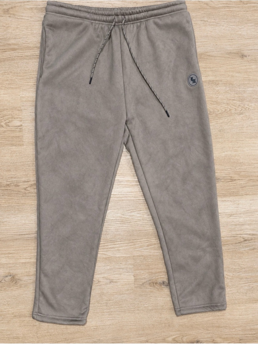 Public Record Men’s Suede Sherpa-Lined Pants Taupe Size Large